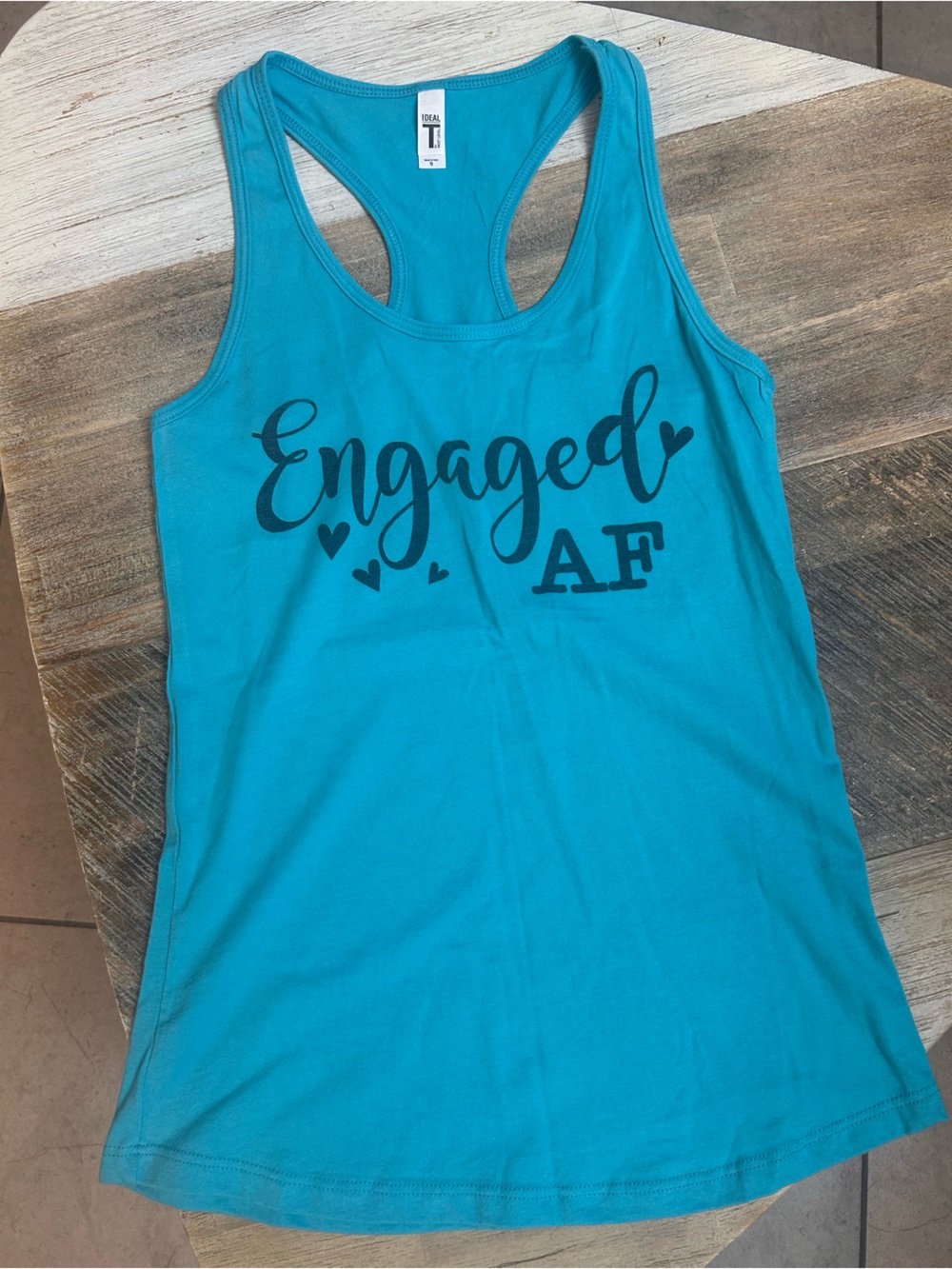 Next Level Apparel Turquoise Engaged AF Women's Racerback Tank